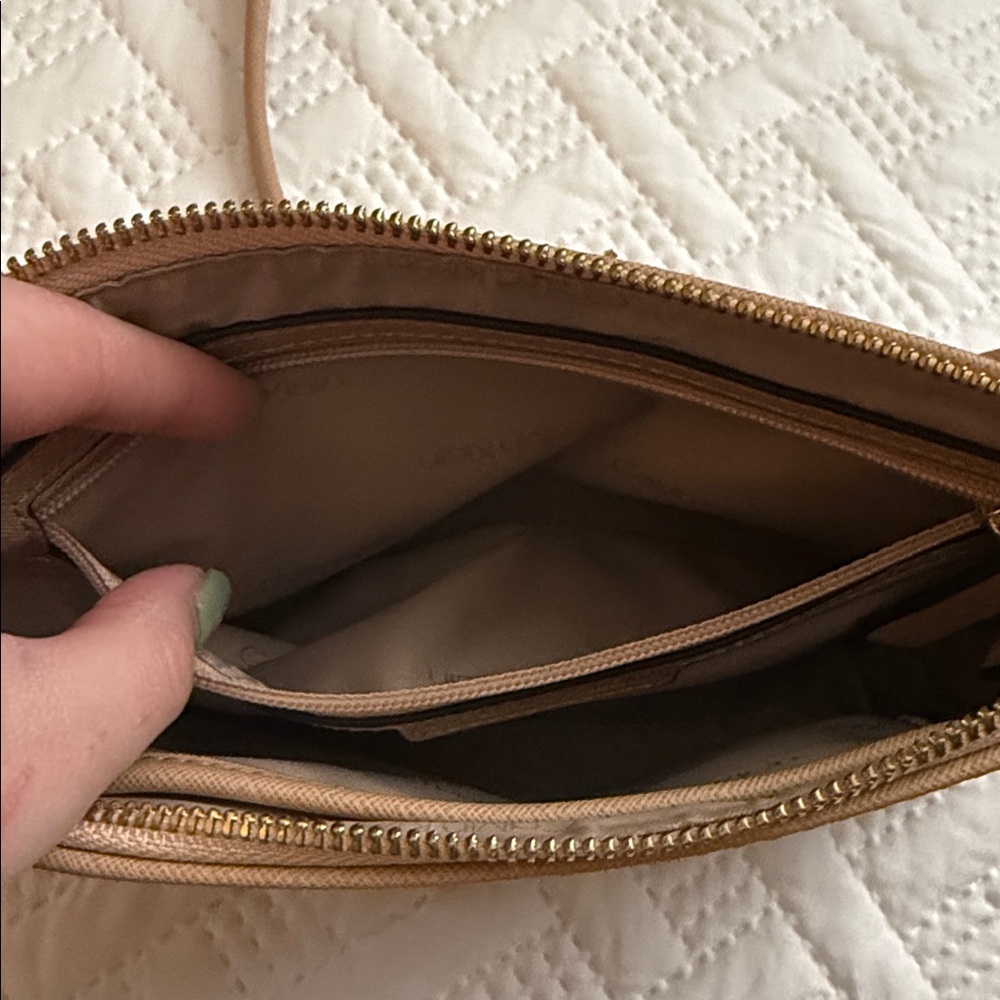 Calvin Klein Camel/Tan Crossbody Bag with Gold Hardware - Picture 6 of 9
